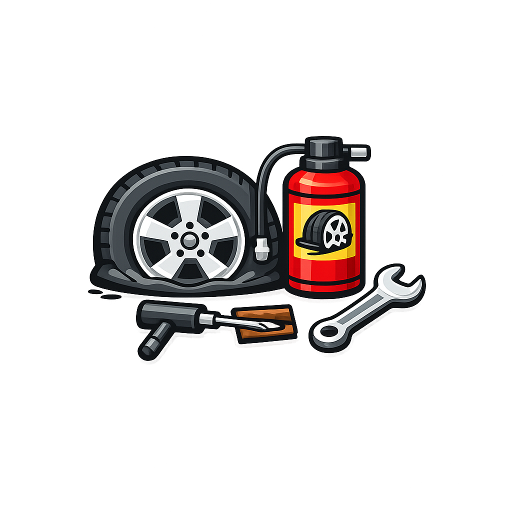 Flat tire repair icon